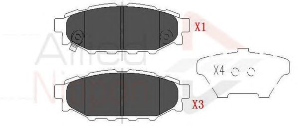 set placute frana,frana disc