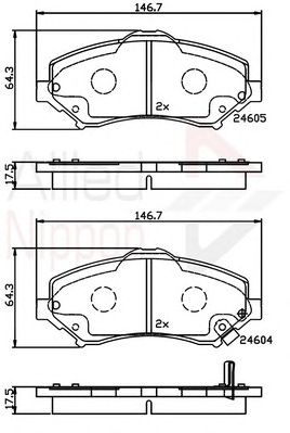 set placute frana,frana disc