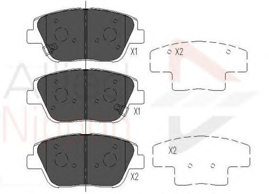 set placute frana,frana disc