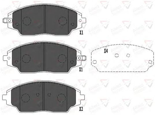 set placute frana,frana disc