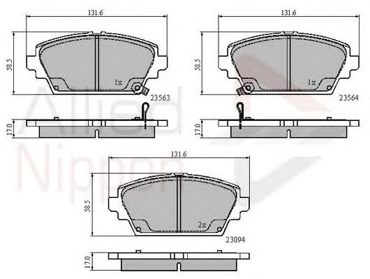 set placute frana,frana disc