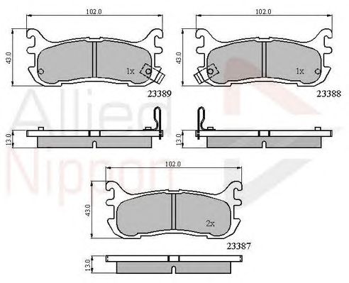 set placute frana,frana disc