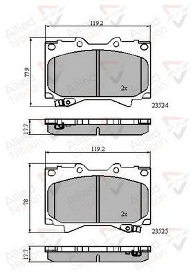 set placute frana,frana disc