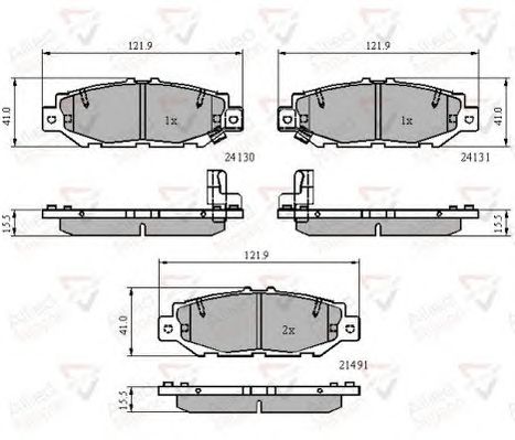 set placute frana,frana disc