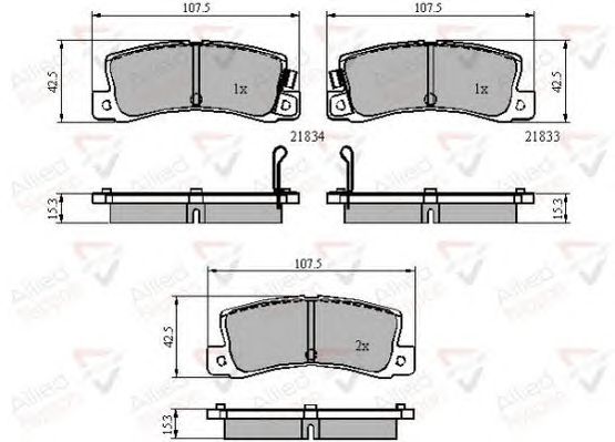 set placute frana,frana disc