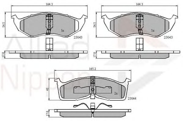 set placute frana,frana disc