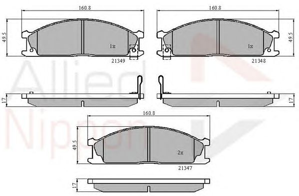 set placute frana,frana disc