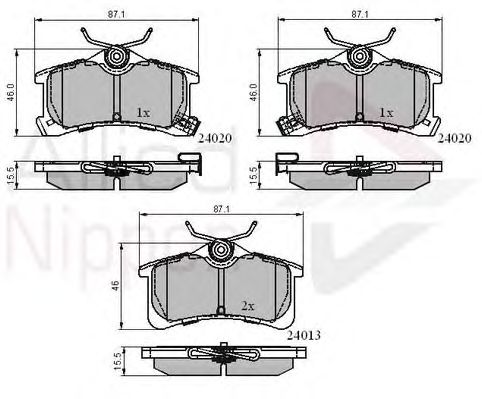 set placute frana,frana disc