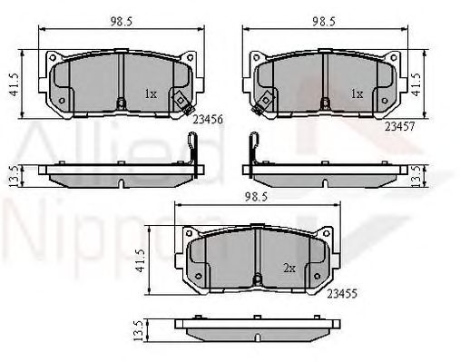 set placute frana,frana disc