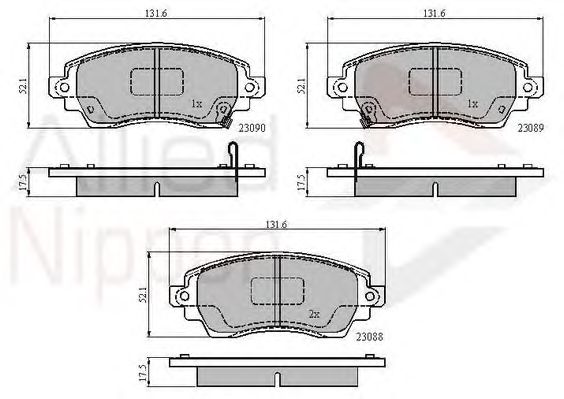 set placute frana,frana disc