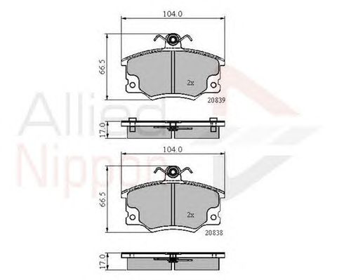 set placute frana,frana disc