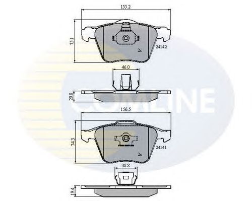 set placute frana,frana disc