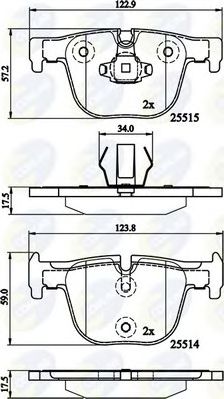 set placute frana,frana disc