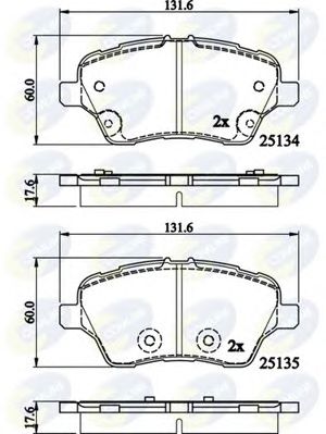 set placute frana,frana disc