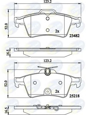 set placute frana,frana disc