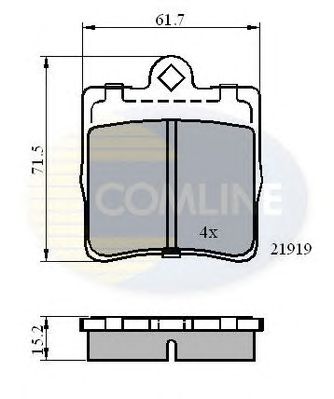 set placute frana,frana disc