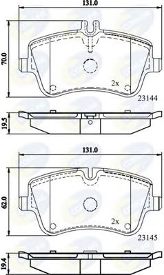 set placute frana,frana disc