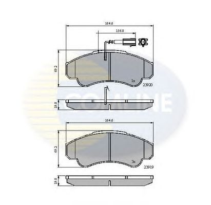 set placute frana,frana disc