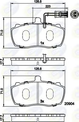 set placute frana,frana disc