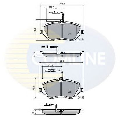 set placute frana,frana disc