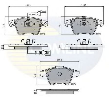 set placute frana,frana disc