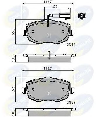 set placute frana,frana disc