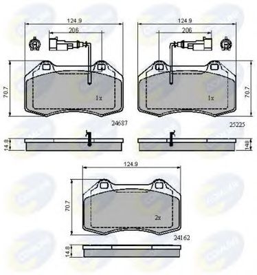 set placute frana,frana disc