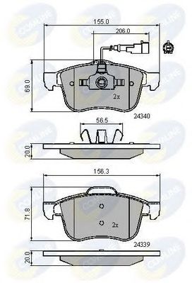 set placute frana,frana disc