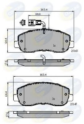 set placute frana,frana disc