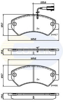 set placute frana,frana disc