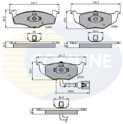 set placute frana,frana disc