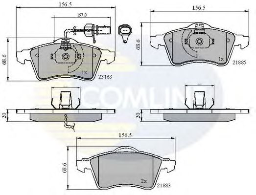 set placute frana,frana disc