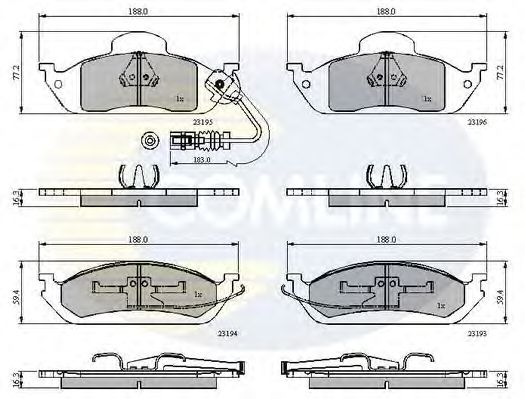 set placute frana,frana disc