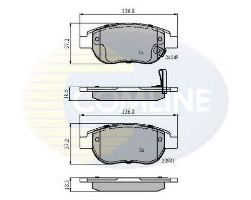 set placute frana,frana disc