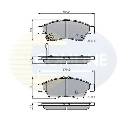 set placute frana,frana disc