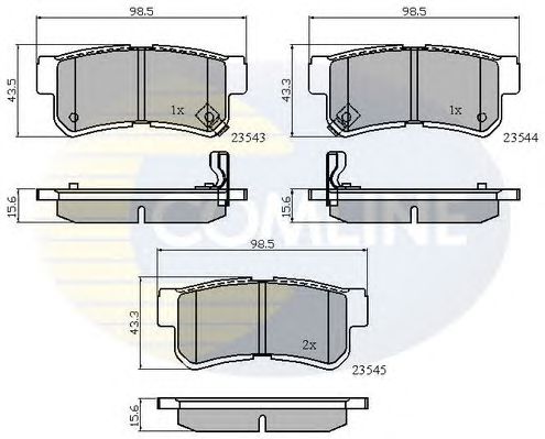 set placute frana,frana disc