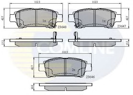 set placute frana,frana disc