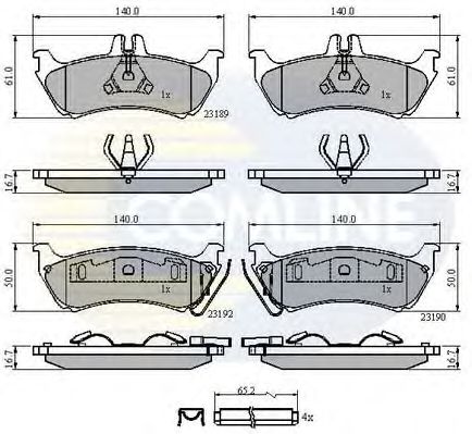 set placute frana,frana disc