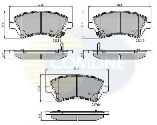 set placute frana,frana disc