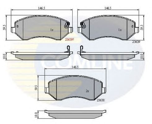 set placute frana,frana disc