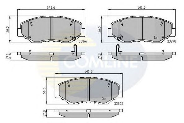 set placute frana,frana disc