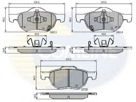 set placute frana,frana disc