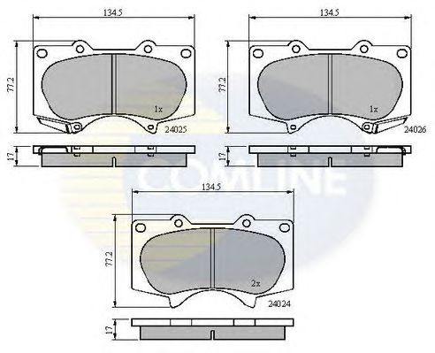 set placute frana,frana disc