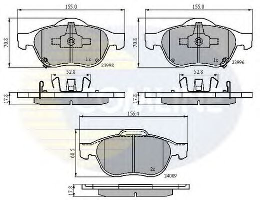 set placute frana,frana disc