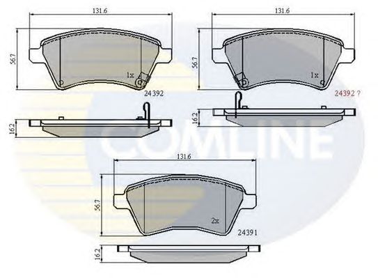 set placute frana,frana disc