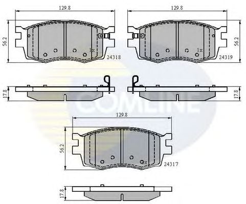 set placute frana,frana disc