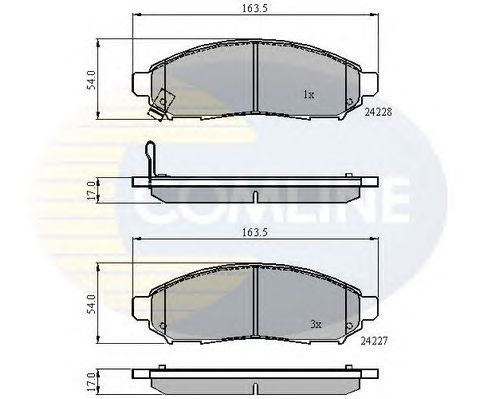 set placute frana,frana disc