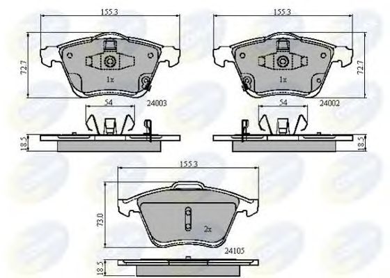 set placute frana,frana disc