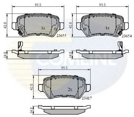 set placute frana,frana disc