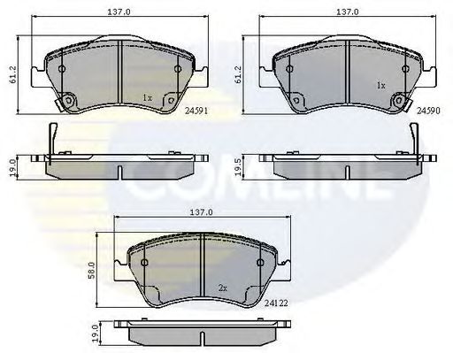 set placute frana,frana disc